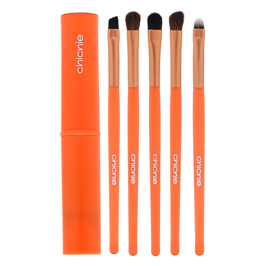 Изображение товара Набор кистей для макияжа Chicnie Kitten Eye Brush Set коралловый с тубусом