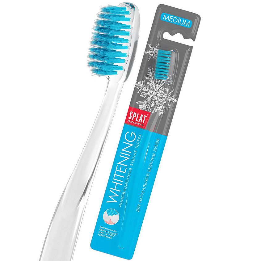 Изображение товара SPLAT Инновационная зубная щетка средней жесткости Professional Whitening, 1 шт.