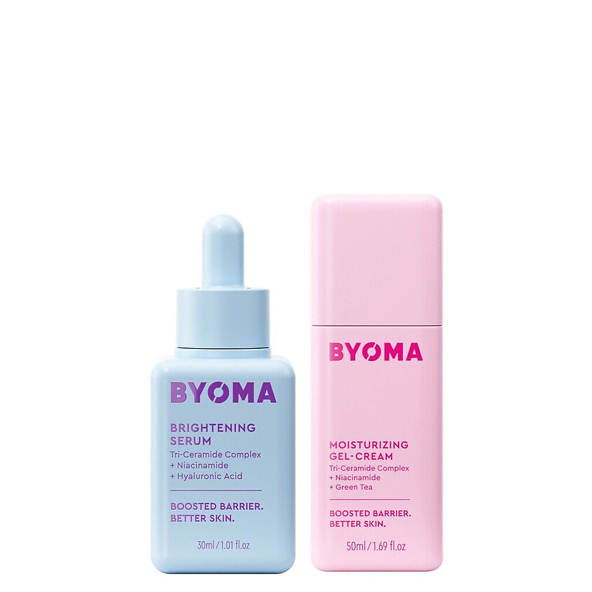 Изображение товара BYOMA Осветляющая сыворотка и увлажняющий гель-крем для лица набор 30 мл + 50 мл