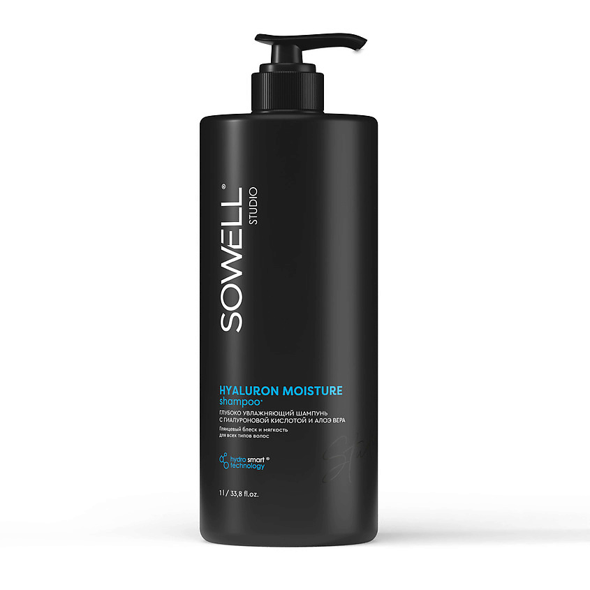 Изображение товара SOWELL Шампунь для волос глубоко увлажняющий Hyaluron Moisture, 1 л