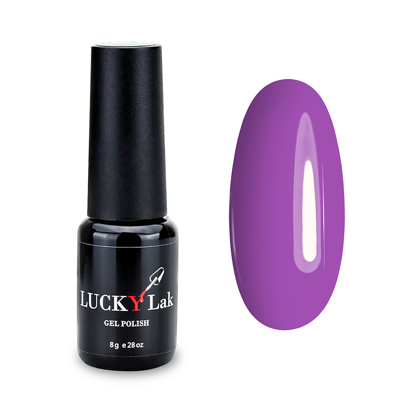 Изображение товара LUCKYLAK Гель лак Firstloue, №084 Фиолетовый - стойкое покрытие