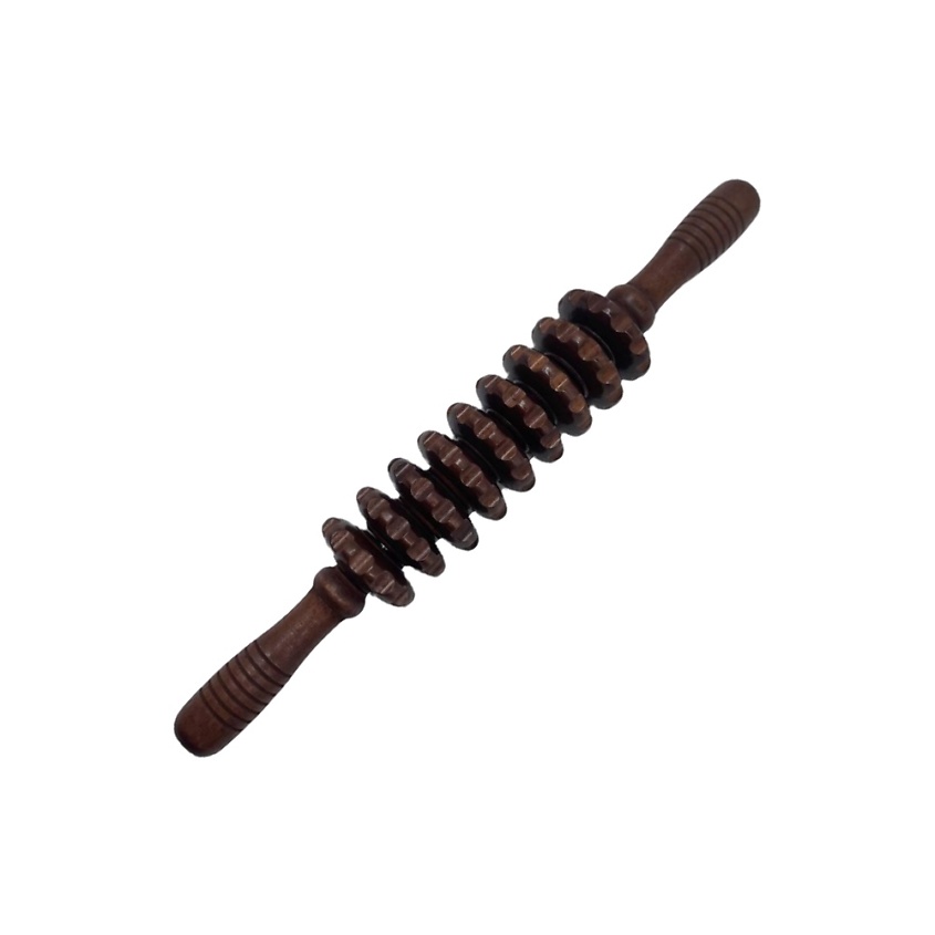 Изображение товара QUALIGO Антицеллюлитный деревянный массажер скалка для тела и ног, Массажер из дерева с 9 звеньями