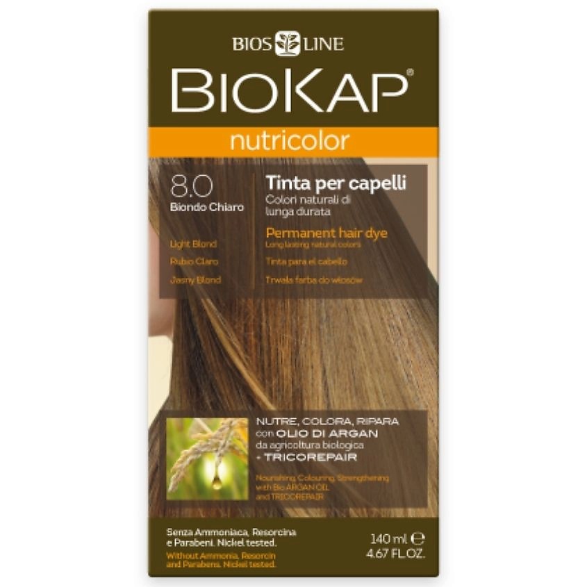 Изображение товара BIOKAP Краска для волос Nutricolor, светло-русый тон 8.0