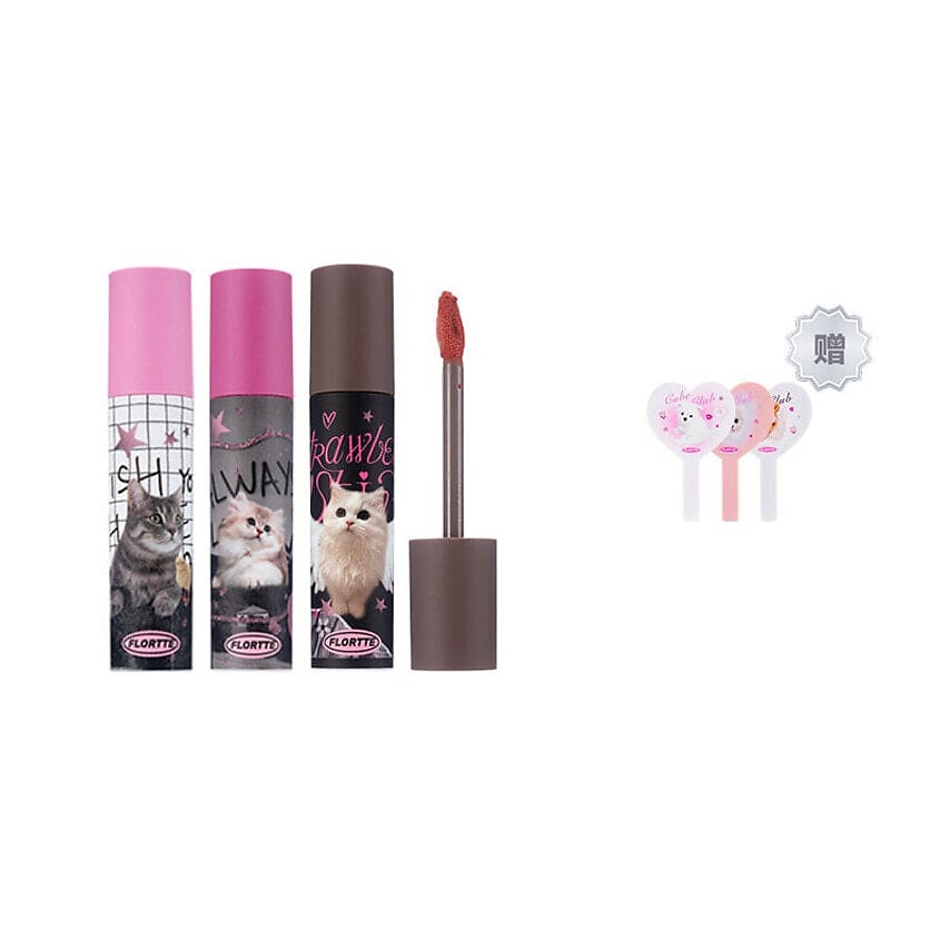 Изображение товара FLORTTE Набор кремовых помад I Am Super Beauty Lip Cream, N02+N03+N06