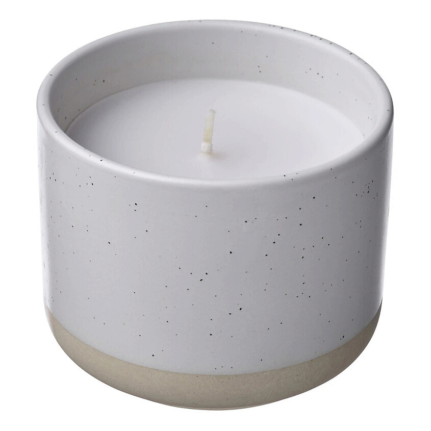 Изображение товара Ароматическая свеча IKEA JÄMLIK ваниль молоко керамическая белая 25 часов