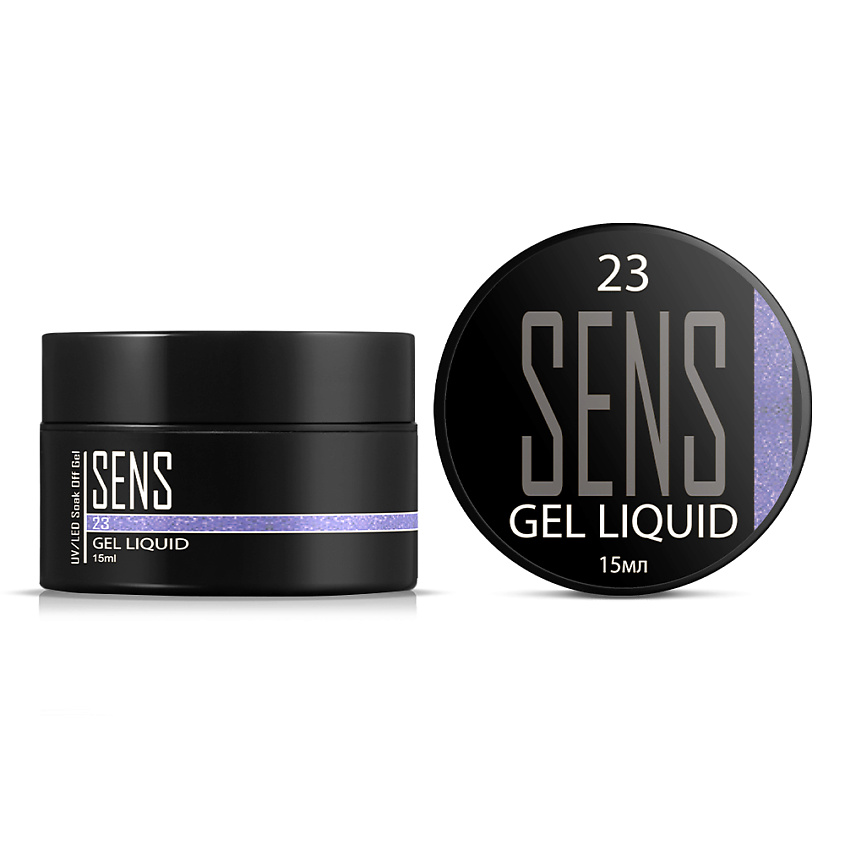 Изображение товара Жесткий гель Liquid для наращивания и моделирования ногтей 15 мл фиолетовый с блестками