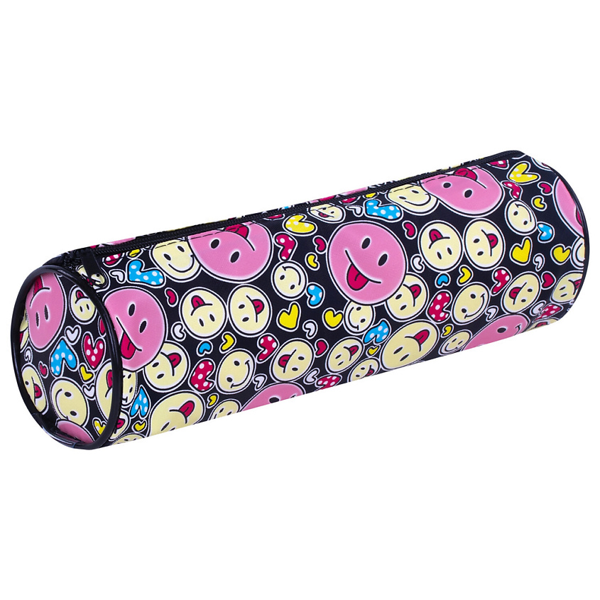 Изображение товара ПИФАГОР Пенал-тубус Смайлики, Черный
