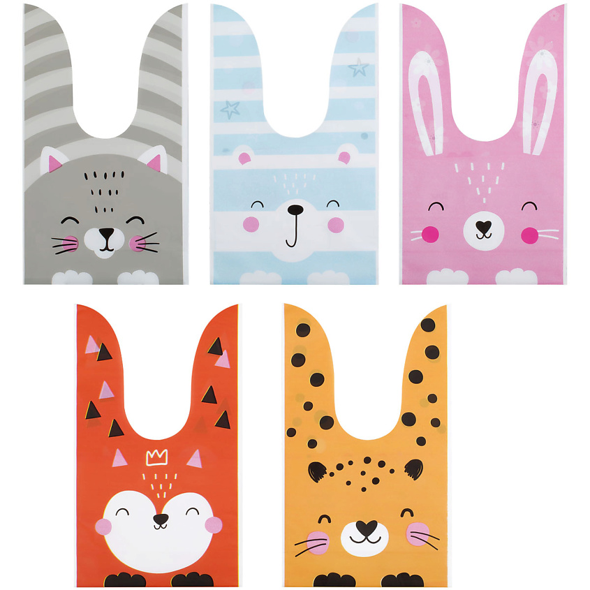 Изображение товара MESHU Набор детских подарочных пакетов Funny friends, 30 штук, 30 шт.