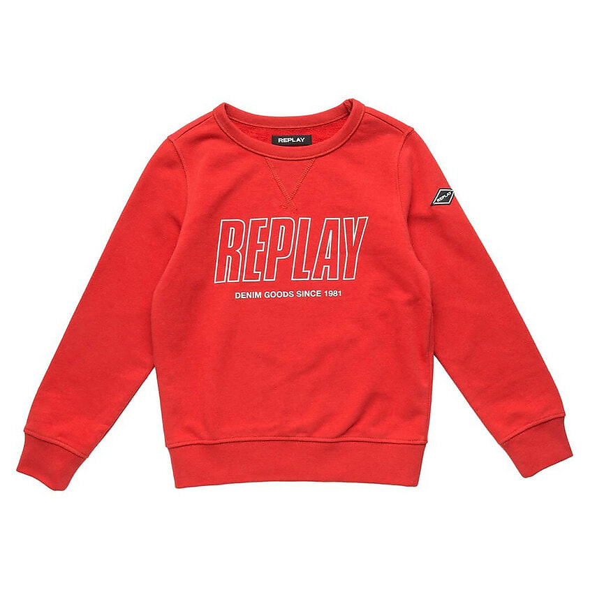Изображение товара Детский свитшот REPLAY SB2067.056.22739 красный 142 см унисекс комфортный качественный