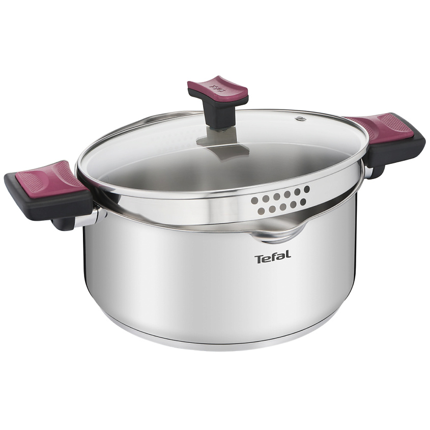 Изображение товара TEFAL Кастрюля с крышкой Cook&Clip G7234674, 5л 24см