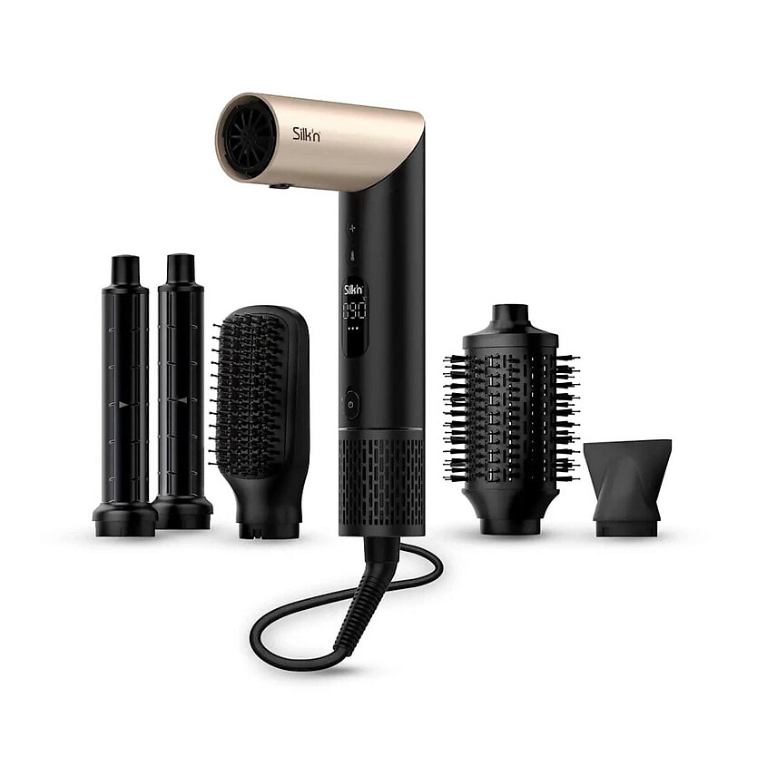 Изображение товара Мультистайлер SilkyAir Flex для укладки волос с насадками и кейсом