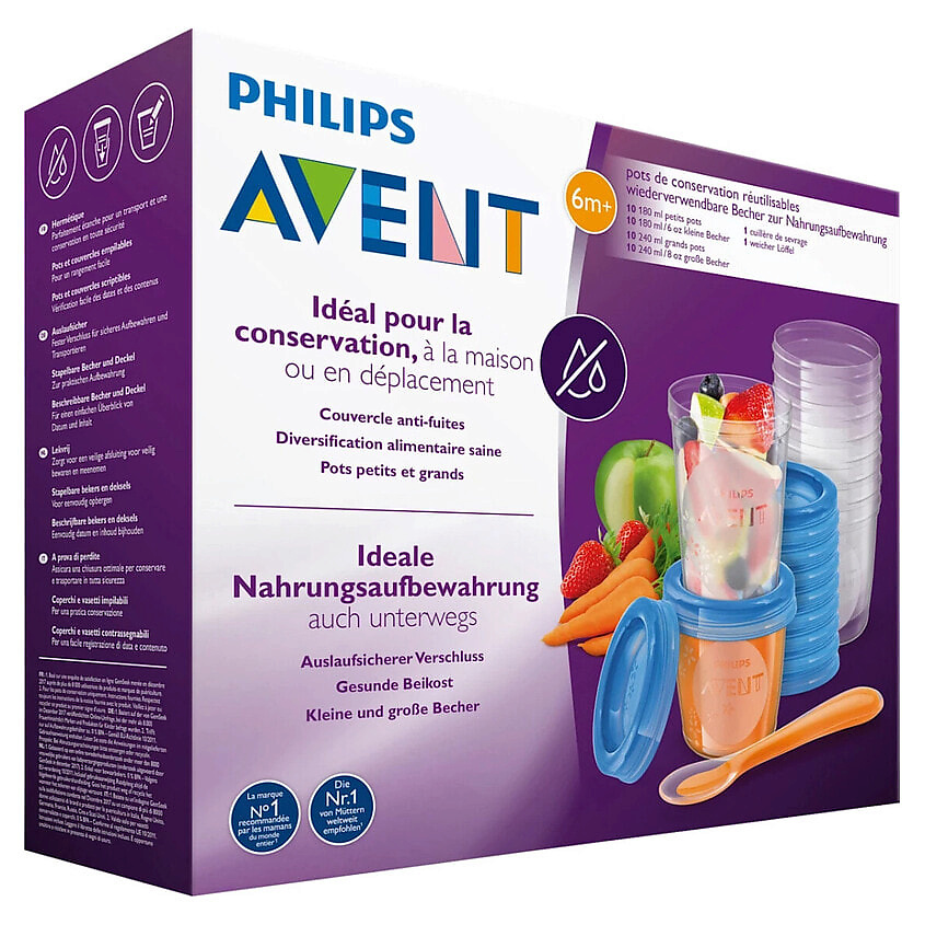 Изображение товара Набор контейнеров для детского питания PHILIPS AVENT SCF721/20 прозрачный