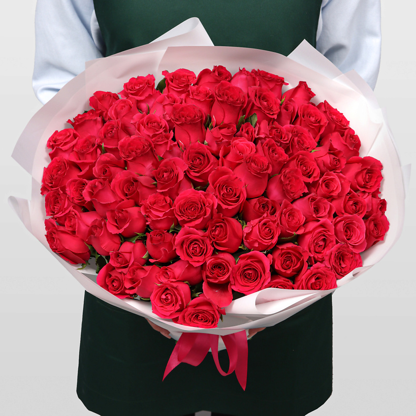 Изображение товара Букет роз Энергия любви из Кении 75 шт в упаковке весом 1 шт