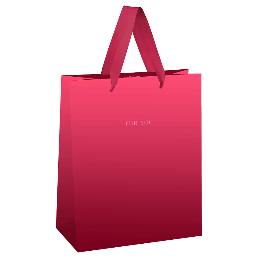 Изображение товара MESHU Пакет подарочный "Duotone. Magenta gradient", отделка фольгой, Размер 26*32*12 см