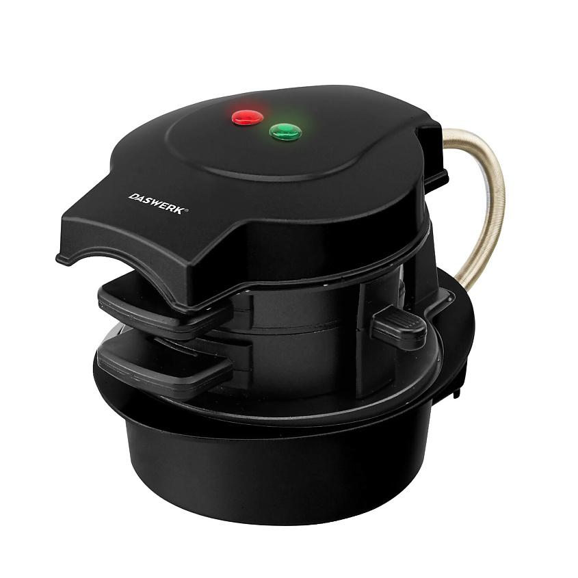 Изображение товара DASWERK Бургерница-сендвичница антипригарная BM-1 черная для домашнего и профессионального использо