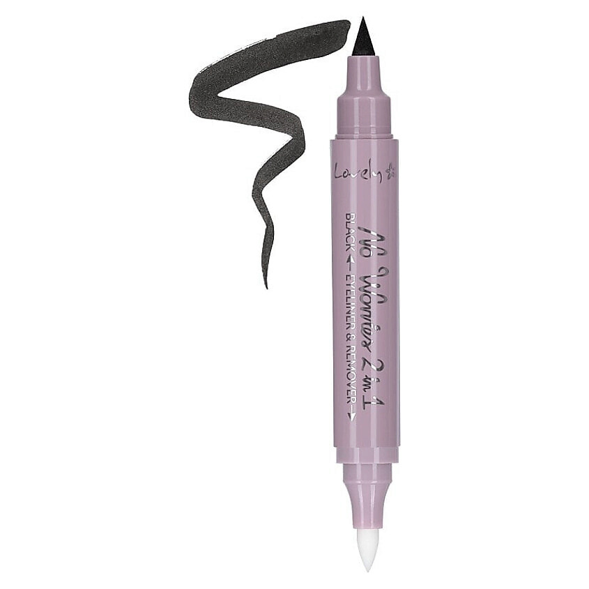 Изображение товара LOVELY Матовая подводка для глаз No Worries 2 in 1 Eyeliner & Remover, 01 - Black
