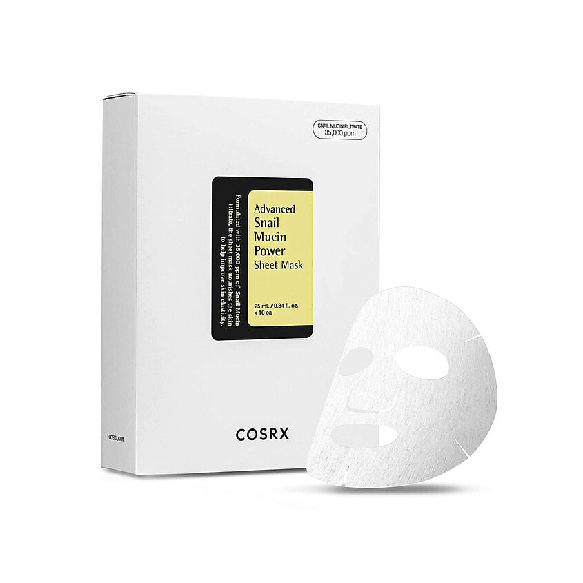 Изображение товара COSRX Тканевые маски Snail Mucin Power Essence Sheet Mask, 10 x 25 мл