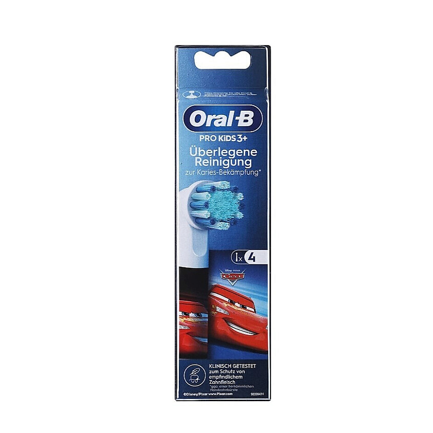 Изображение товара ORAL-B Насадки для детской зубной щетки Stages Power Cars "Тачки", 4 шт.