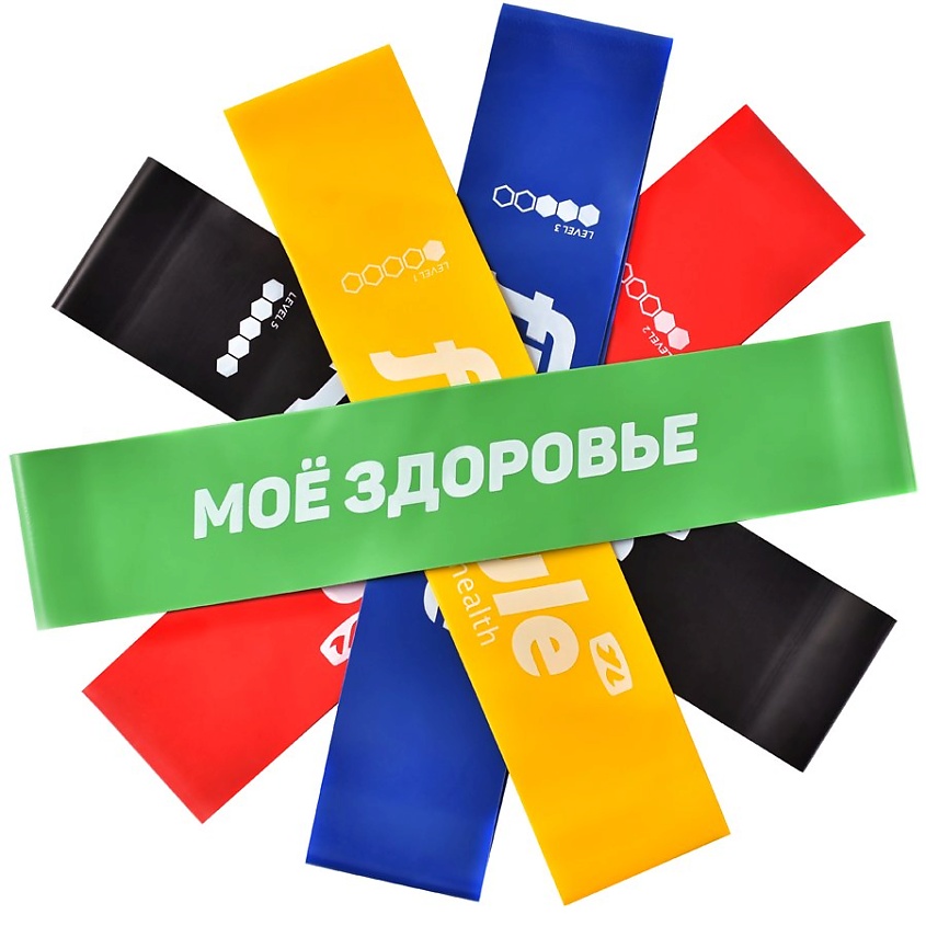 Изображение товара Фитнес-резинки для ног 5 шт латексные эспандеры для тренировок дома и зала