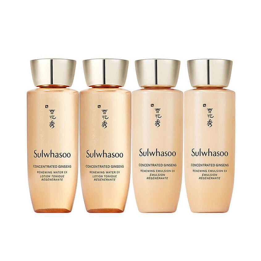 Изображение товара SULWHASOO Набор миниатюр Concentrated Ginseng Renewing Water EX & Emulsion EX, 2x20 мл + 2x20 мл