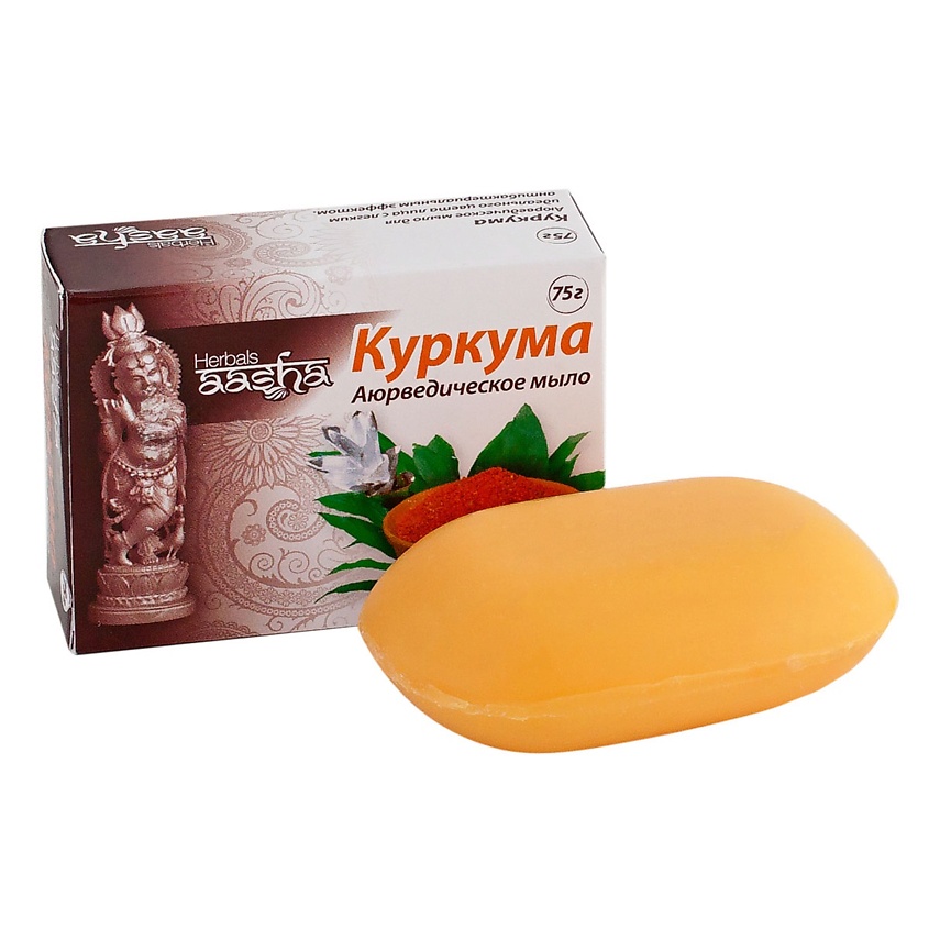 Изображение товара AASHA HERBALS Мыло КУРКУМА, 75 г