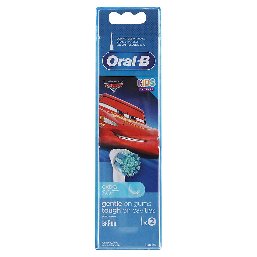 Изображение товара ORAL-B Насадки для детской зубной щетки Stages Power Cars "Тачки", 2 шт.