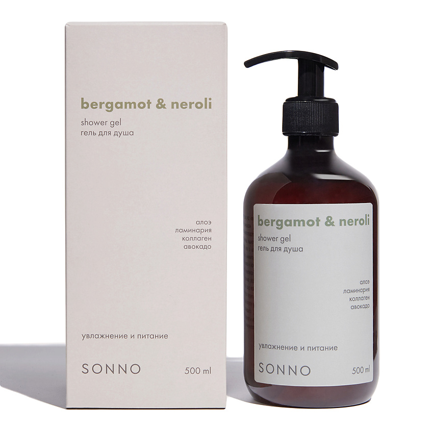 Изображение товара SONNO Гель для душа Bergamot & Neroli, 500 мл