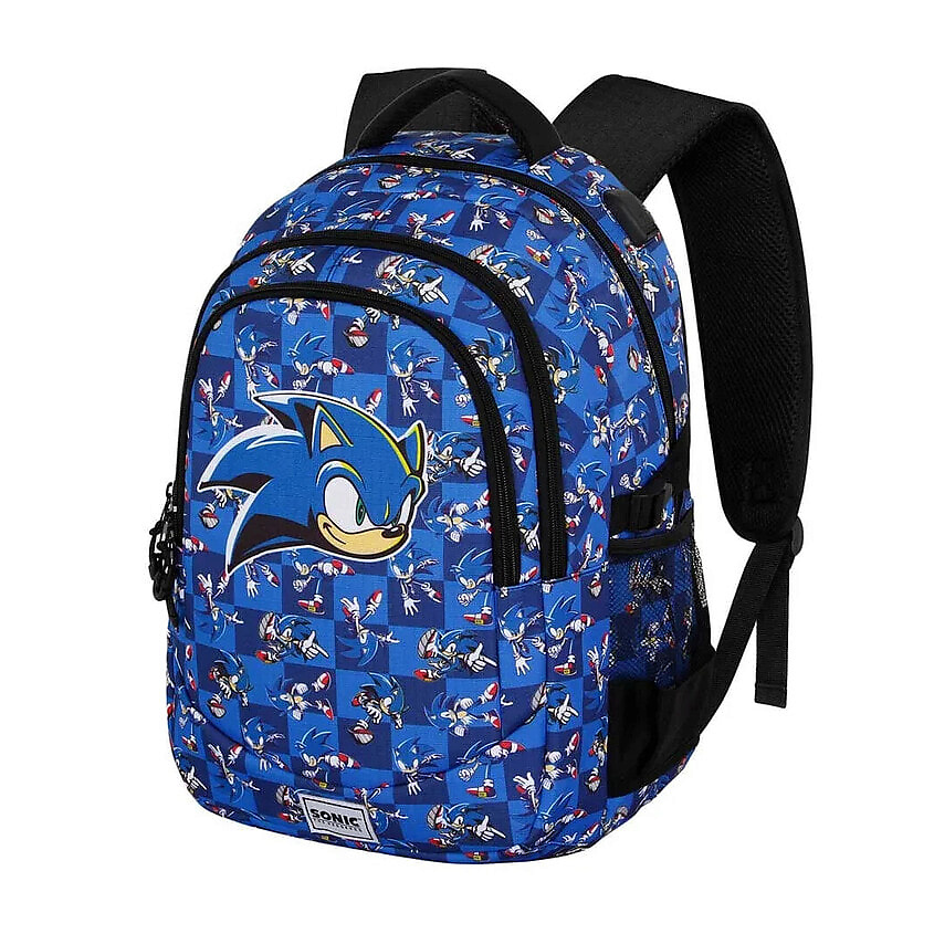 Изображение товара КАРАКТЕРМАНИЯ Рюкзак для бега Sonic The Hedgehog Sega Action Plus с USB портом и водоотталкивающим 