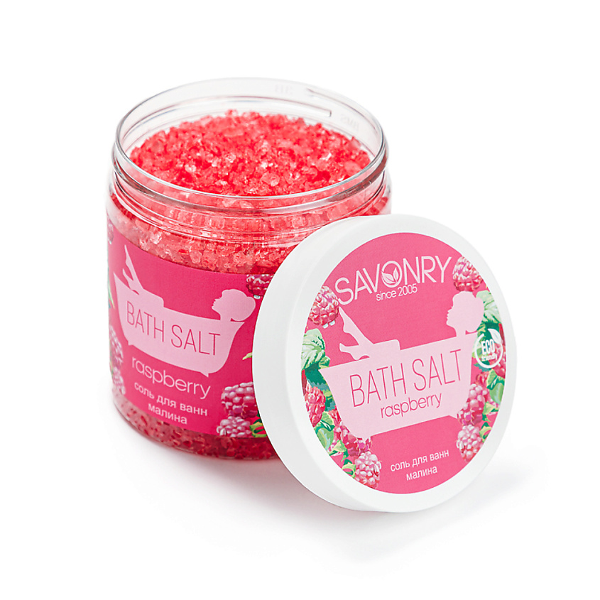 Изображение товара SAVONRY Соль для ванны "Малина", 600 г