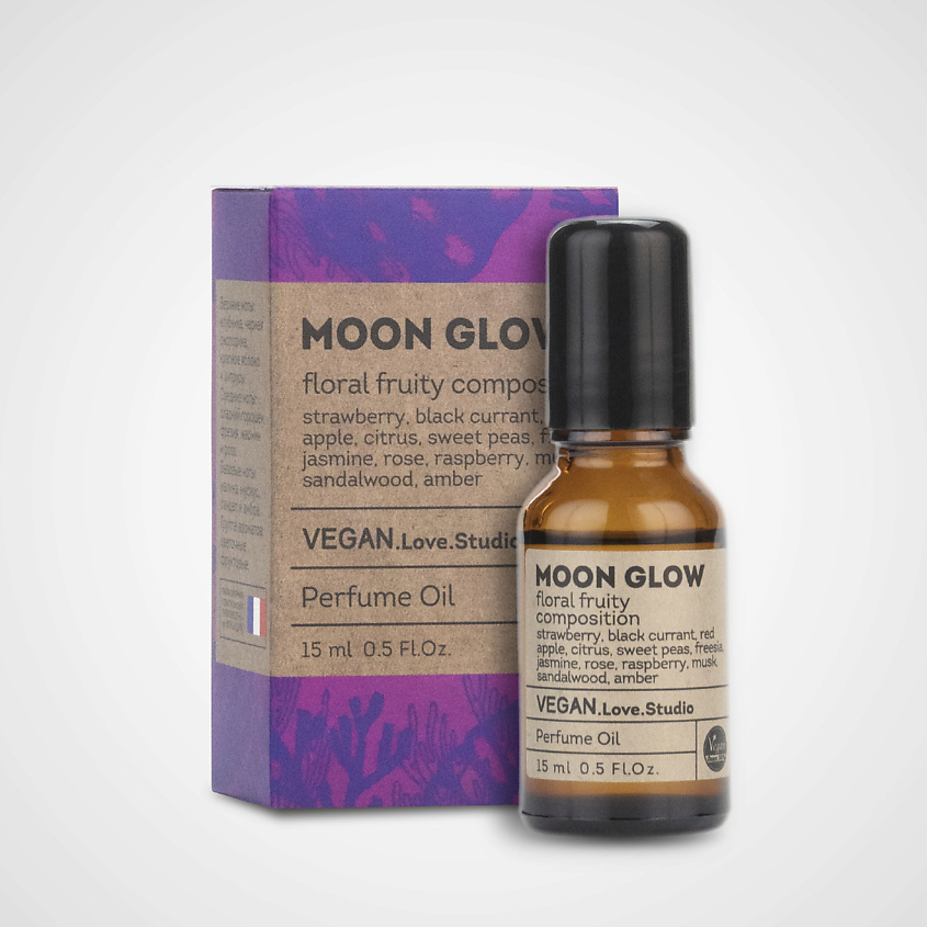 Изображение товара Парфюмерное масло VEGAN LOVE MOON GLOW черная смородина малина фрезия сандал 15 мл