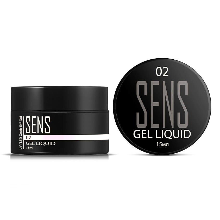 Изображение товара SENS Жесткий гель Liquid для ногтей 15 мл розовый моделирующий и укрепляющий