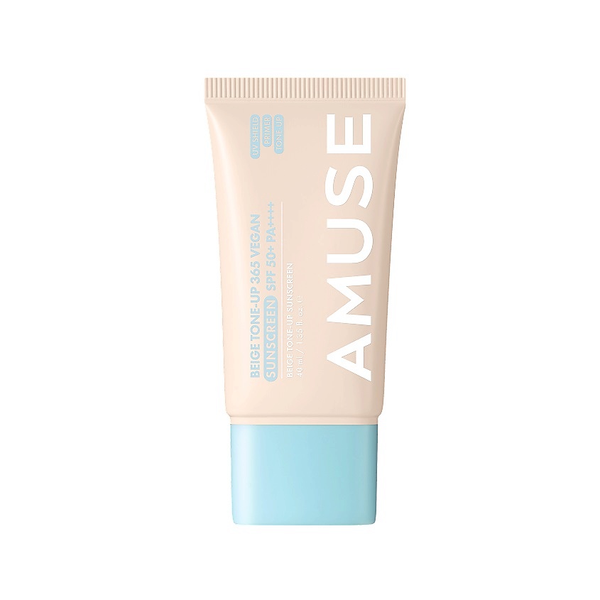 Изображение товара AMUSE Крем для лица солнцезащитный тонирующий SPF 50+ PA++++ Beige Tone-Up 365 Vegan Sunscreen, 40 мл