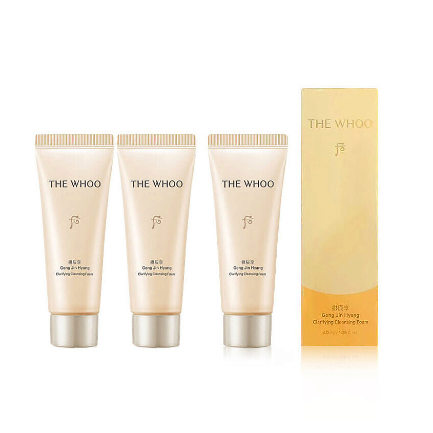 Изображение товара THE HISTORY OF WHOO Нежная очищающая пенка Gong Jin Hyang Clarifying Cleansing Foam, 3 x 40 мл