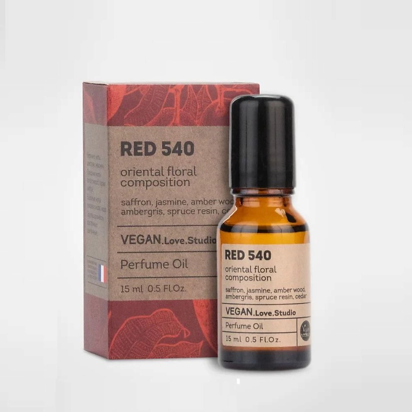 Изображение товара VEGAN.LOVE.STUDIO Парфюмерное масло для тела Red 540 шафран жасмин амбра кедр, 15 мл
