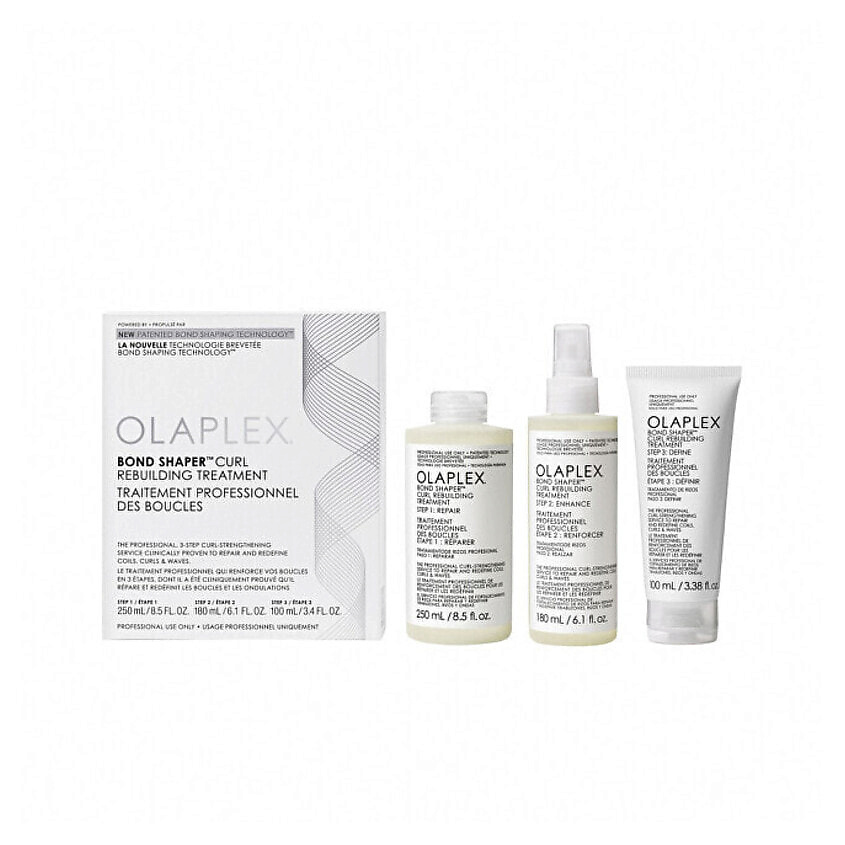 Изображение товара OLAPLEX Набор Bond Shaper Curl Rebuilding Treatment, 250 мл + 180 мл + 100 мл