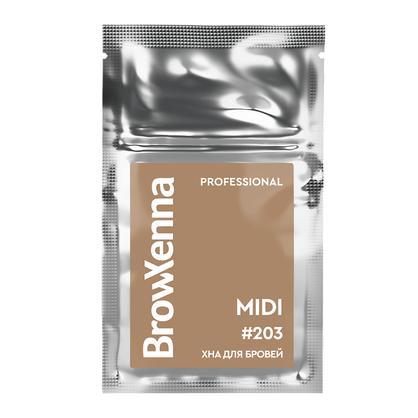 Изображение товара BROWXENNA Хна для бровей натуральная саше 3 г, Блонд #203 Ореховый (светло-каштановый), 3 г.