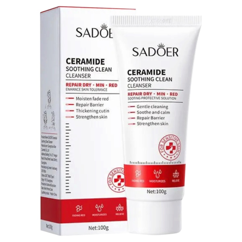 Изображение товара SADOER Средство для умывания успокаивающее с керамидами, 100 гр