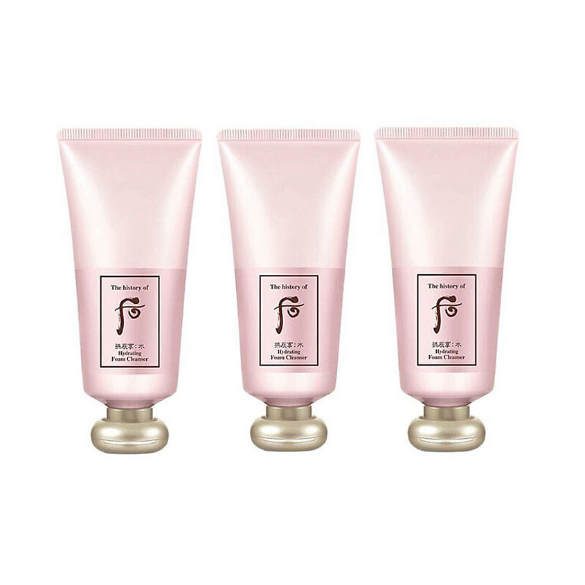 Изображение товара Гель для умывания Gongjinhyang Soo Hydrating Foam Cleanser 3х180 мл THE HISTORY OF WHOO
