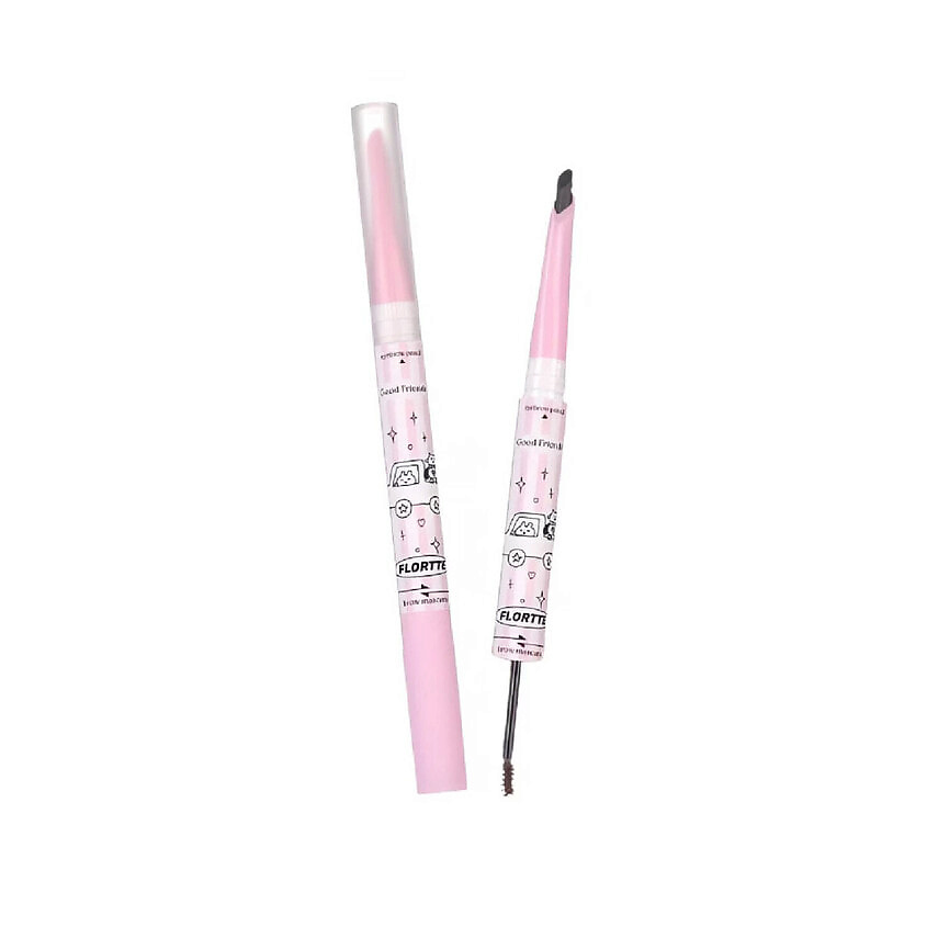 Изображение товара Карандаш и тушь для бровей FLORTTE Good Friends Club водостойкое двойное средство