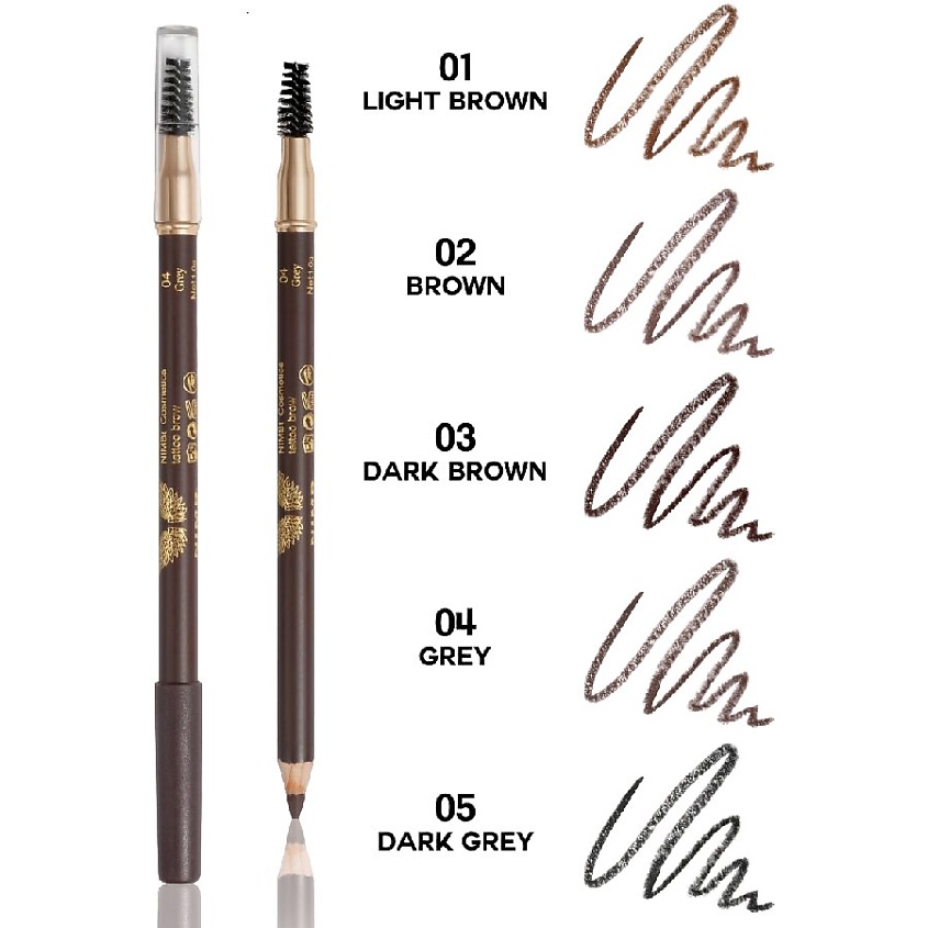 Изображение товара Карандаш для бровей NIMBT tattoo brow 004 Grey водостойкий высокопигментированный