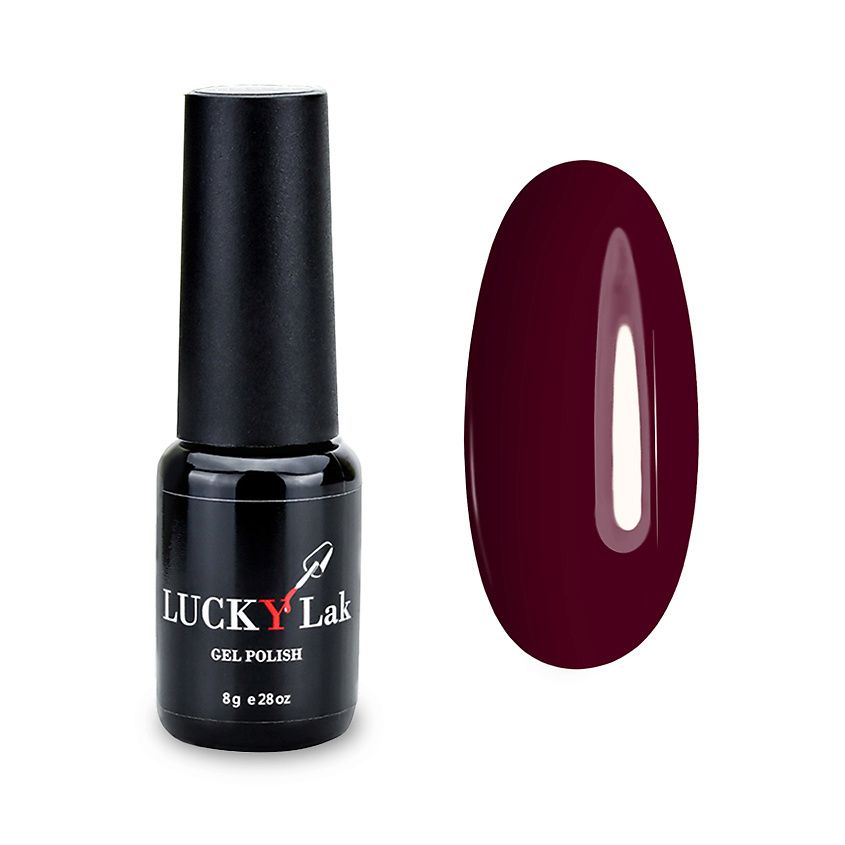 Изображение товара LUCKYLAK Гель-лак для ногтей, бордовый №132, до 6 недель стойкости