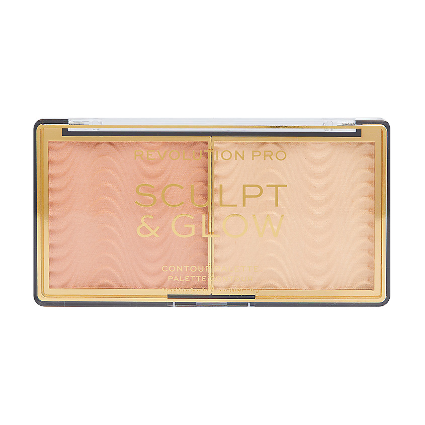 Изображение товара REVOLUTION PRO Палетка для макияжа: Бронзер и хайлайтер Sculp & Glow, Light-Medium, 16 г