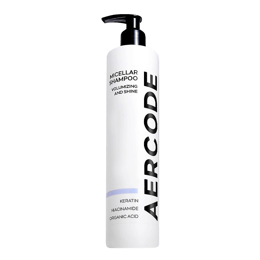 Изображение товара AERCODE Мицеллярный шампунь Объем и блеск 400 мл для всех типов волос