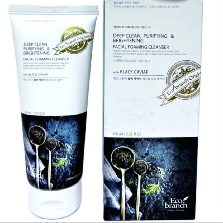 Изображение товара ECOBRANCH Глубокоочищающая пенка с черной икрой, 100 мл
