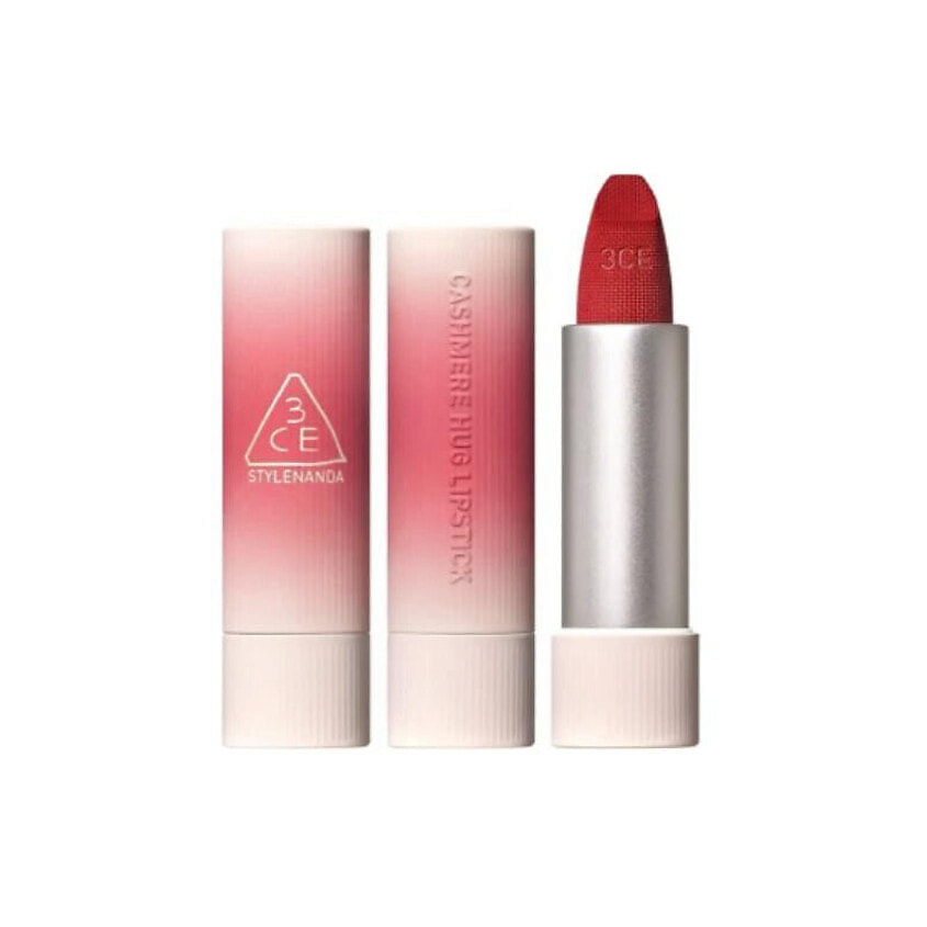 Изображение товара 3CE Матовая помада для губ Cashmere Hug Lipstick 08 HUSH RED для гладких и насыщенных оттенков