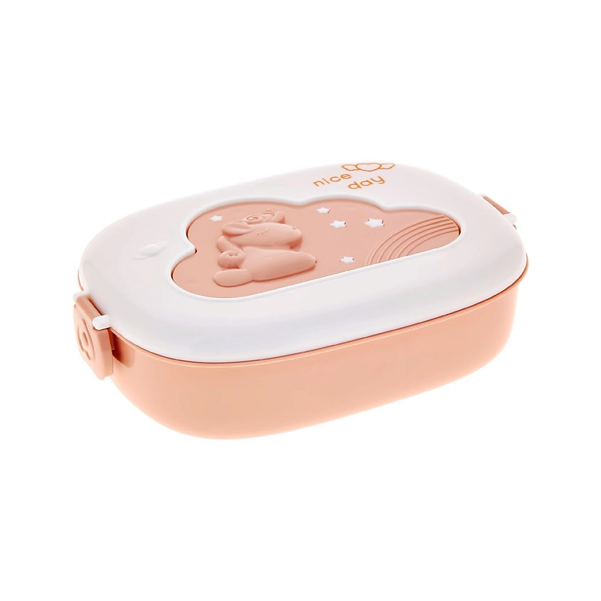 Изображение товара Ланч-бокс LELEA Cloud розовый удобный вместительный с секциями