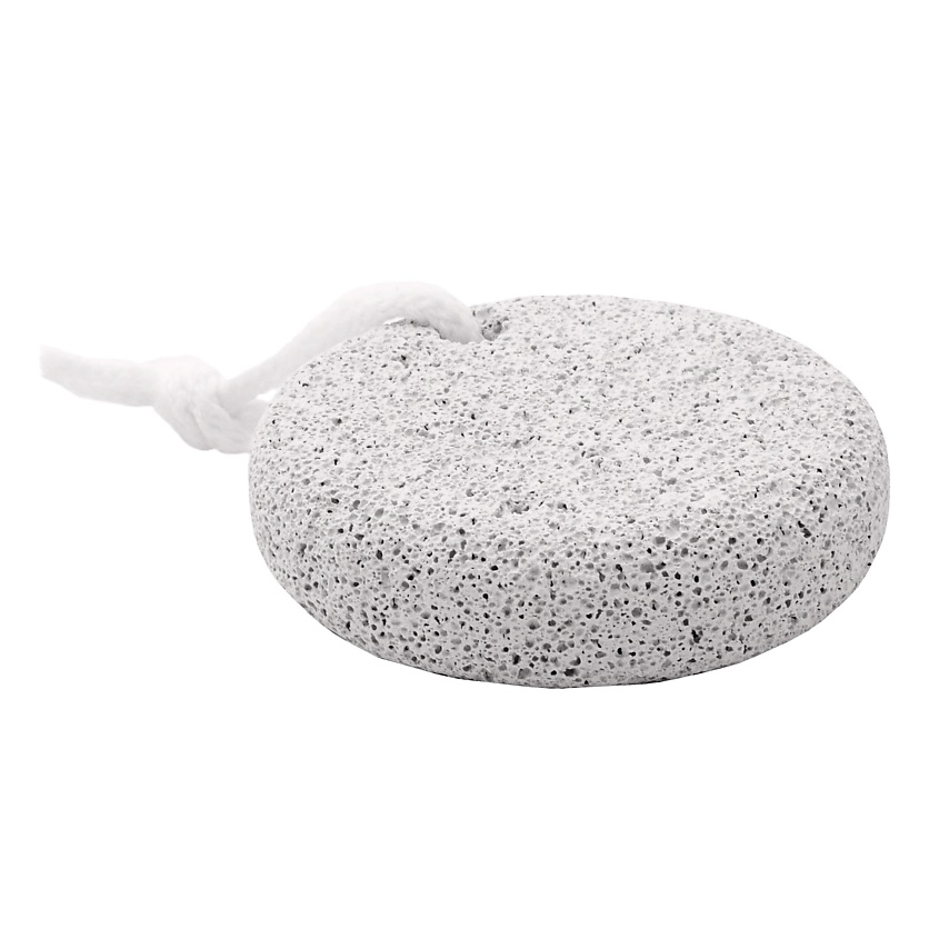 Изображение товара KAIZER Пемза для педикюра, круглая, с веревкой, натуральный камень, Белый