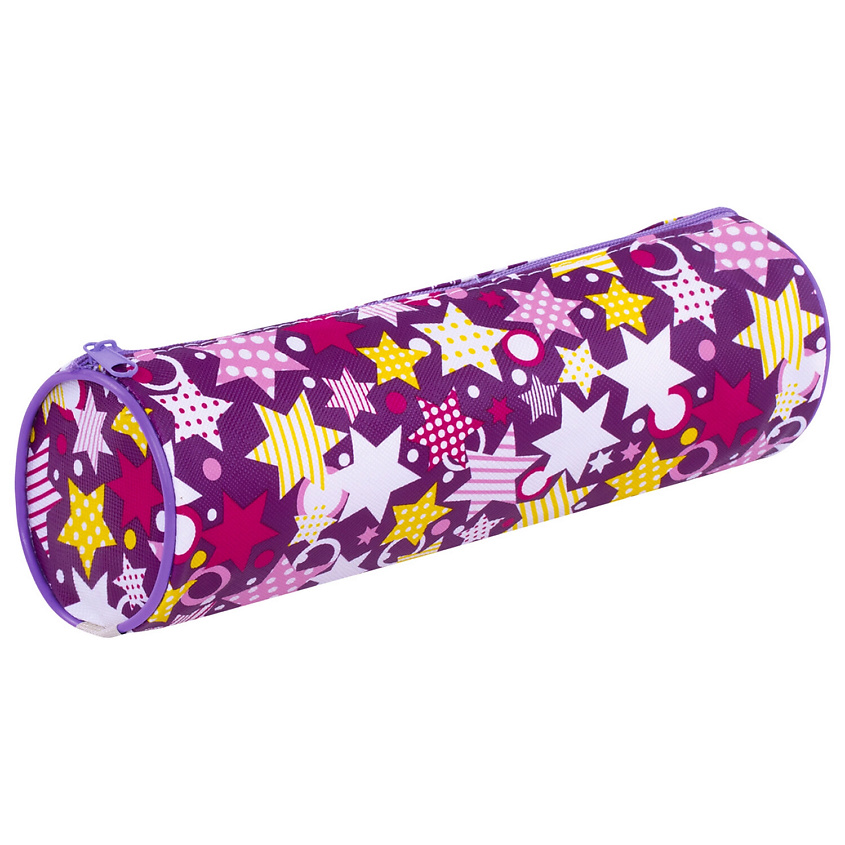 Изображение товара ПИФАГОР Пенал-тубус Звездочки, Сиреневый