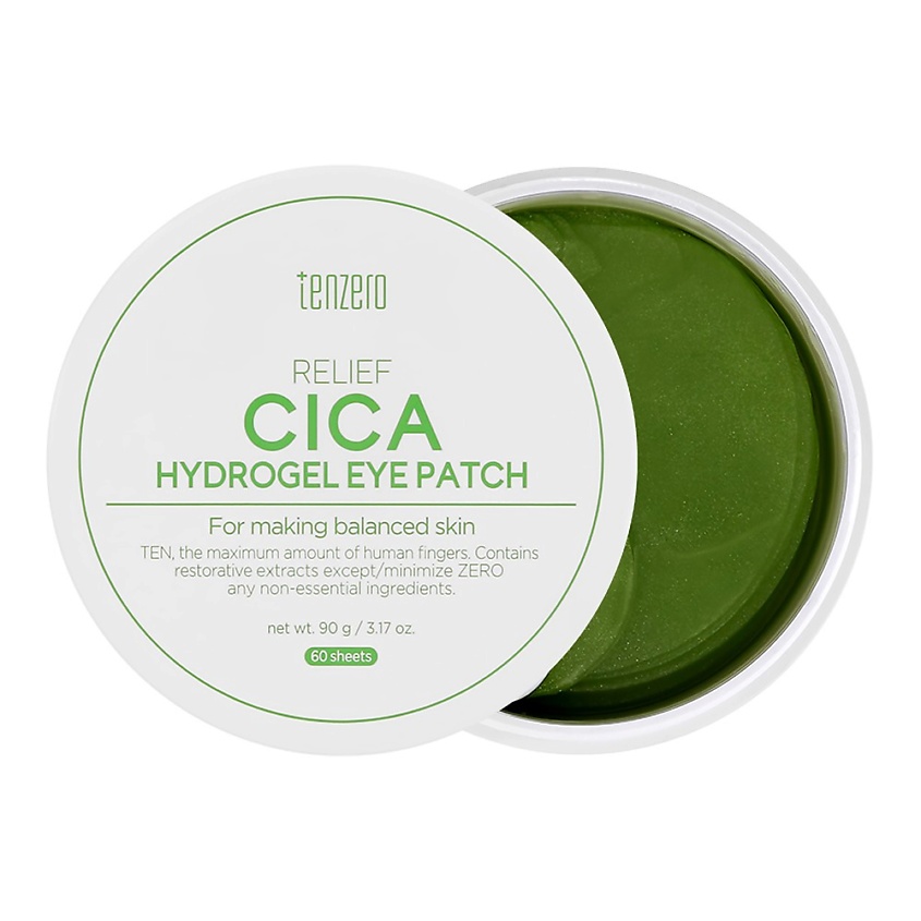 Изображение товара TENZERO Патчи для глаз гидрогелевые c экстрактом центеллы азиатской, 60 шт