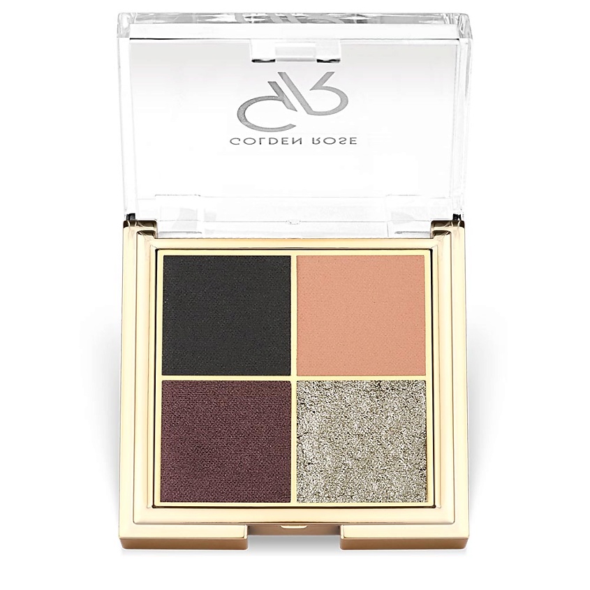 Изображение товара GOLDEN ROSE Тени для век QUATTRO eyeshadow palette, 01 Midnight Kiss